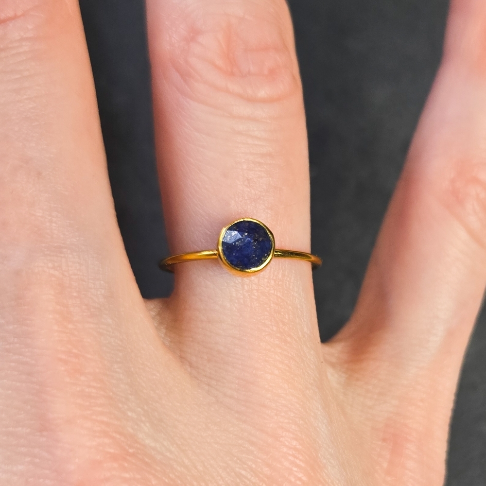 🦋LAST🦋 NWT Baizaar Round Lapis Stacking Ring, Size 8 - Picture 3 of 7